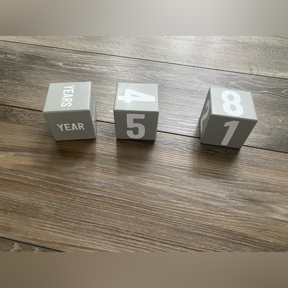 Milestone Blocks Set of 3 Baby Age Blocks for Monthly Milestone